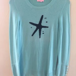 Lilly Pulitzer scoop neck starfish sweater